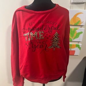 Slogan & Leopard Print Drop Shoulder Sweatshirt